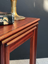 Load image into Gallery viewer, Vintage Nest of Mahogany Inlaid Side Tables
