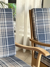 Load image into Gallery viewer, Pair of Vintage Armchairs with Stowaway Footrests
