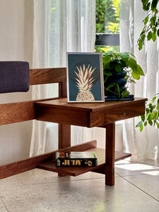 Mid-Century Headboard & Pedestals