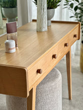 Load image into Gallery viewer, Oak Dresser with Trapezoidal Shape Mirror
