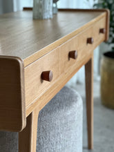 Load image into Gallery viewer, Oak Dresser with Trapezoidal Shape Mirror
