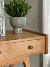 Load image into Gallery viewer, Oak Dresser with Trapezoidal Shape Mirror
