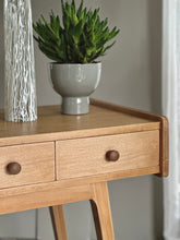 Load image into Gallery viewer, Oak Dresser with Trapezoidal Shape Mirror
