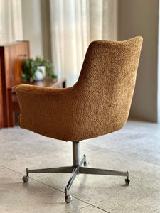 Retro Mustard Office Swivel Armchair