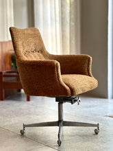 Load image into Gallery viewer, Retro Mustard Office Swivel Armchair
