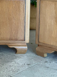 Pair of Oak Bedside Cabinets