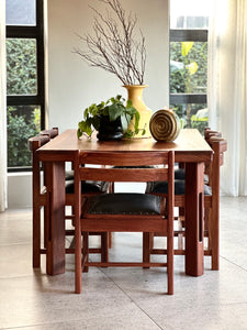 Solid Kiaat Dining Set (Table & 6 Chairs)