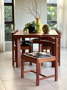 Solid Kiaat Dining Set (Table & 6 Chairs)