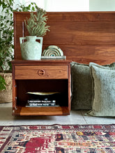 Load image into Gallery viewer, Queen Size Headboard with Attached Pedestals | Solid Kiaat
