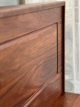 Load image into Gallery viewer, Queen Size Headboard with Attached Pedestals | Solid Kiaat
