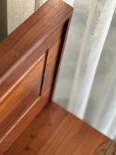 Load image into Gallery viewer, Queen Size Headboard with Attached Pedestals | Solid Kiaat
