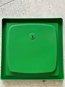 Green Retro Plastic Framed Mirror