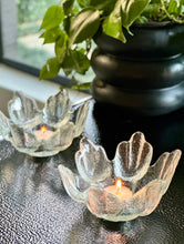 Load image into Gallery viewer, Pair of Vintage Glass Candle Holders

