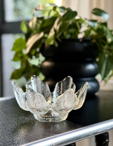 Pair of Vintage Glass Candle Holders