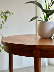 Mid-Century Round Extendable Dining Table