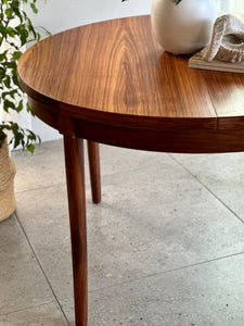 Mid-Century Round Extendable Dining Table