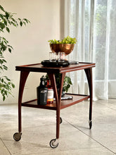 Load image into Gallery viewer, Two Tier Mahogany Trolley
