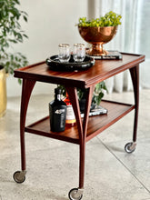 Load image into Gallery viewer, Two Tier Mahogany Trolley
