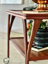Load image into Gallery viewer, Two Tier Mahogany Trolley
