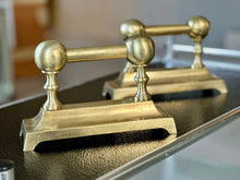 Load image into Gallery viewer, Elegant Pair of Brass Fire Dogs
