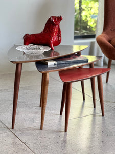 Mid-Century Nest of Three Side Tables