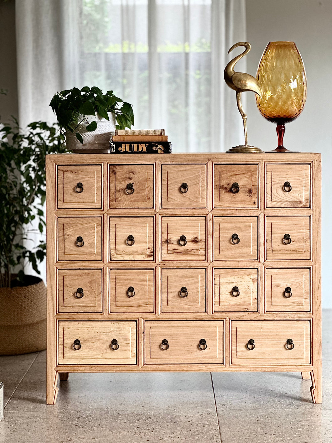 Vintage Oak Multi Drawer Cabinet