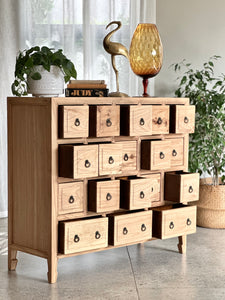 Vintage Oak Multi Drawer Cabinet