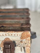 Load image into Gallery viewer, Vintage Trunk with Wood &amp; Metal Reinforcements
