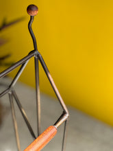 Load image into Gallery viewer, Restrained Towel Rail in Steel and Wood
