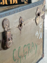 Load image into Gallery viewer, Vintage Trunk with Metal Finish
