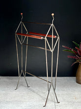 Load image into Gallery viewer, Restrained Towel Rail in Steel and Wood
