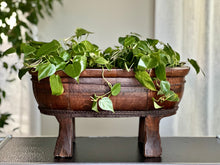 Load image into Gallery viewer, African Hand-Carved Wooden Vessel / Planter

