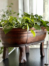 Load image into Gallery viewer, African Hand-Carved Wooden Vessel / Planter
