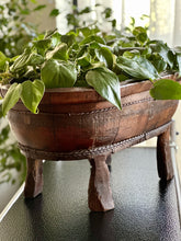 Load image into Gallery viewer, African Hand-Carved Wooden Vessel / Planter
