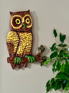 Retro Pottery Owl Wall Art