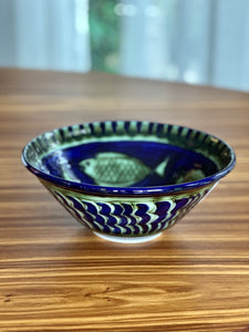 Studio Pottery Bowl - Fish Design