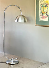 Load image into Gallery viewer, Retro Chrome Arched Floor Lamp
