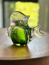 Load image into Gallery viewer, Vintage Emerald Green Glass Fish
