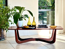 Load image into Gallery viewer, Mid-Century Solid Mahogany Coffee Table - X Leg Base

