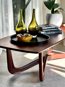 Mid-Century Solid Mahogany Coffee Table - X Leg Base