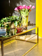 Load image into Gallery viewer, Brass &amp; Glass Coffee Table
