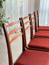 Load image into Gallery viewer, Set of 6 Mid-Century, UK Made, Teak Dining Chairs
