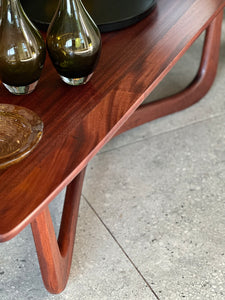 Mid-Century Solid Mahogany Coffee Table - X Leg Base