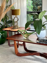 Load image into Gallery viewer, Mid- Century Solid Mahogany Lamp / Side Table - X Leg Base
