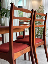 Load image into Gallery viewer, Set of 6 Mid-Century, UK Made, Teak Dining Chairs
