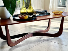 Load image into Gallery viewer, Mid-Century Solid Mahogany Coffee Table - X Leg Base
