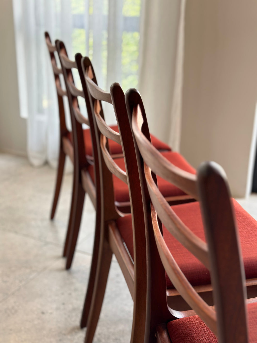 Set of 6 Mid-Century, UK Made, Teak Dining Chairs