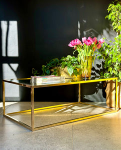 Brass & Glass Coffee Table