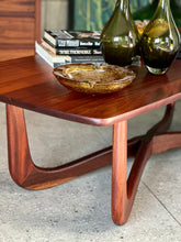 Load image into Gallery viewer, Mid-Century Solid Mahogany Coffee Table - X Leg Base
