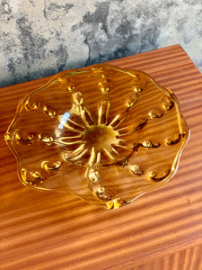Large Murano glass Amber bowl